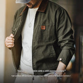 Куртка Madden Workwear Retro из плотного холста — прочная куртка Detroit с отложным воротником в стиле сафари